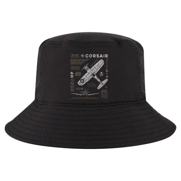 F4u Corsair Ww2 Fighter Plane Us Wwii Warbird Cool Comfort Performance Bucket Hat