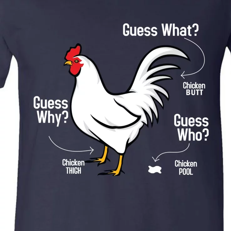 Funny Chicken What Chicken Butt Farming Lovers Gifts V-Neck T-Shirt