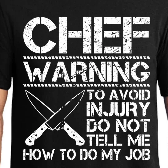 Funny Chef Warning Grilling Bbq Meat Dad Grandpa Grill Gift Pajama Set