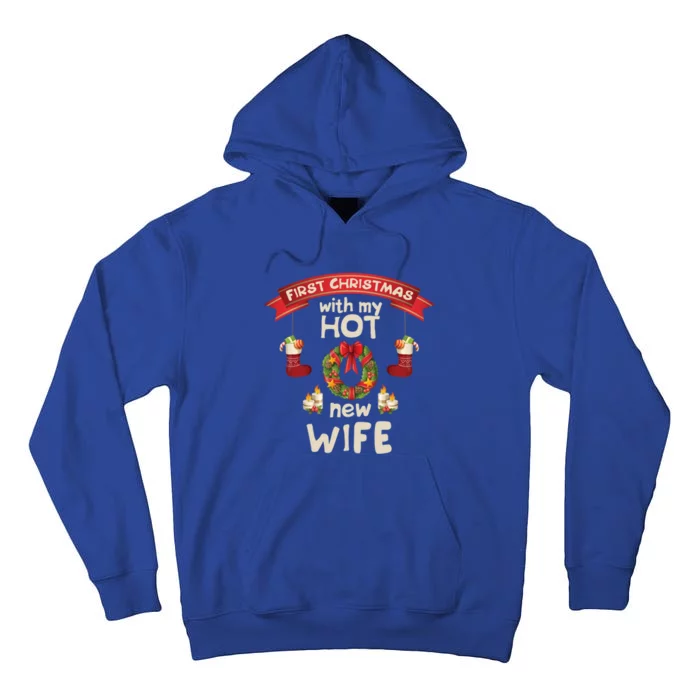 First Christmas With My Hot New Husband Just Married Gift Tall Hoodie