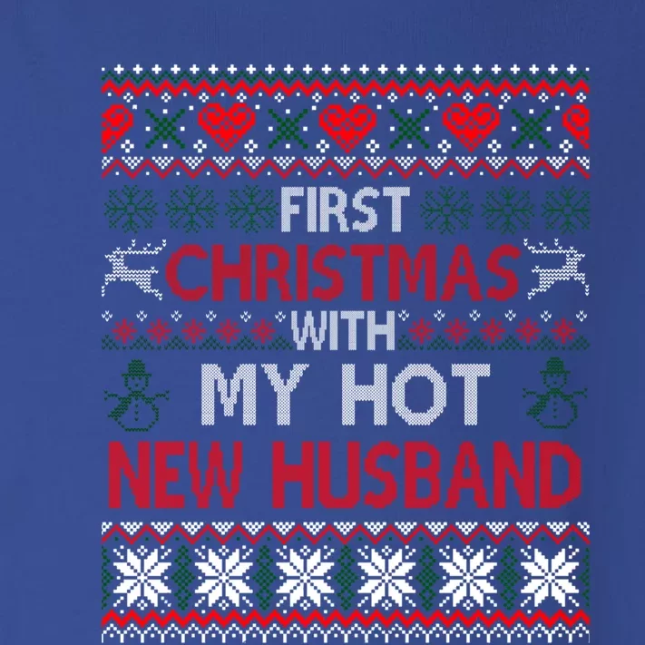 First Christmas With My Hot New Husband Matching Couple Gift Toddler Long Sleeve Shirt