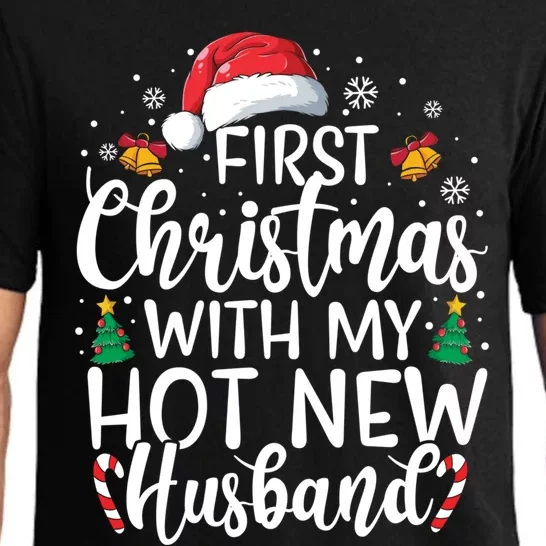 First Christmas With My Hot New Husband Newlywed Cute Gift Pajama Set