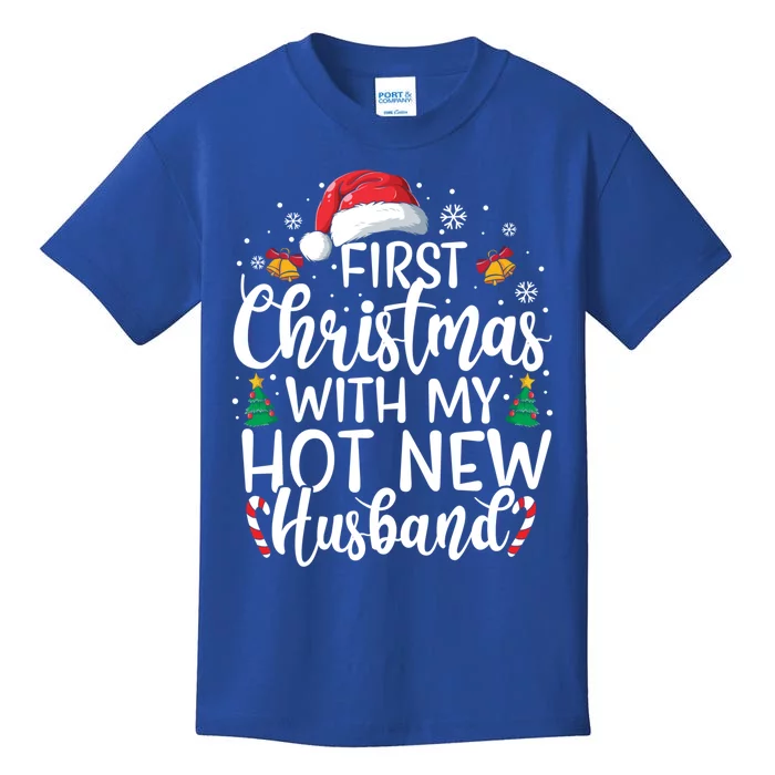 First Christmas With My Hot New Husband Newlywed Cute Gift Kids T-Shirt