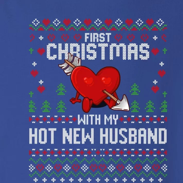 First Christmas With My Hot New Husband Sweater Ugly Xmas Gift Toddler Long Sleeve Shirt