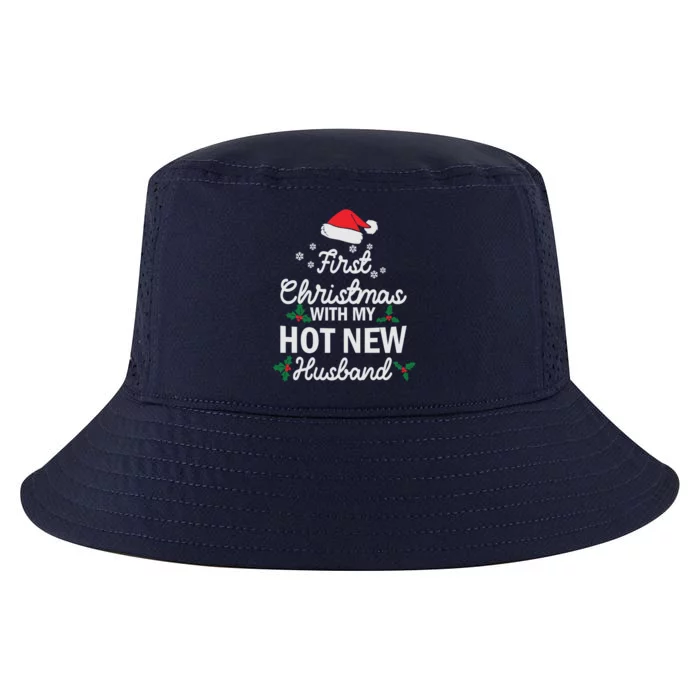 First Christmas With My Hot New Husband Xmas Holiday Funny Gift Cool Comfort Performance Bucket Hat