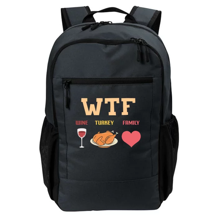 Funny Cute Wine Turkey Family Thanksgiving Gift Daily Commute Backpack