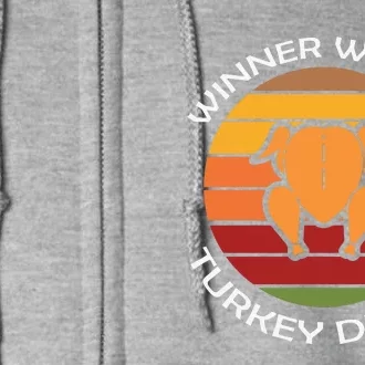 Funny Cute Winner Winner Turkey Dinner Thanksgiving Full Zip Hoodie