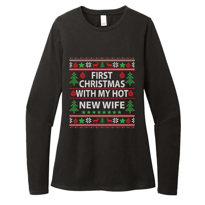 First Christmas With My Hot New Wife Xmas Couple Gift Cool Gift Womens CVC Long Sleeve Shirt