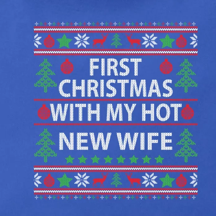 First Christmas With My Hot New Wife Xmas Couple Gift Cool Gift Zip Tote Bag