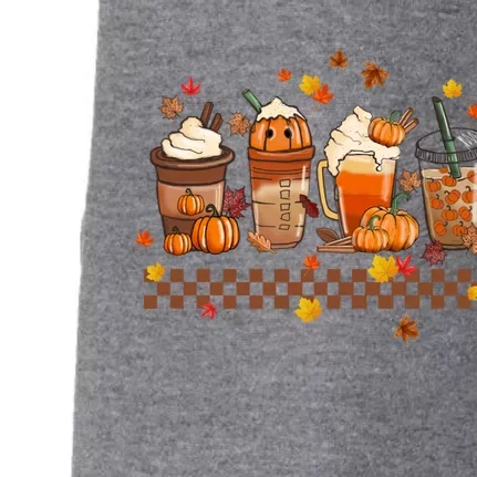 Funny Cute Wo's Autumn Coffee Pumpkin Spice Fall Latte Thanksgiving Gift Doggie 3-End Fleece Hoodie