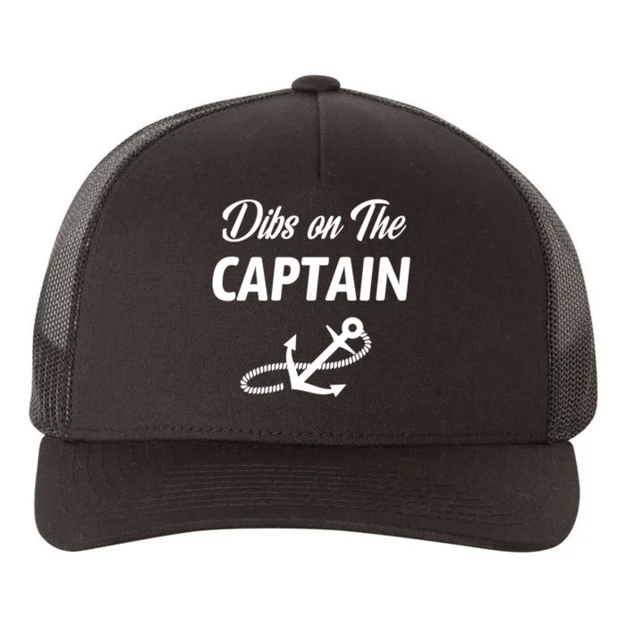 Funny Captain Wife Dibs On The Captain Yupoong Adult 5-Panel Trucker Hat