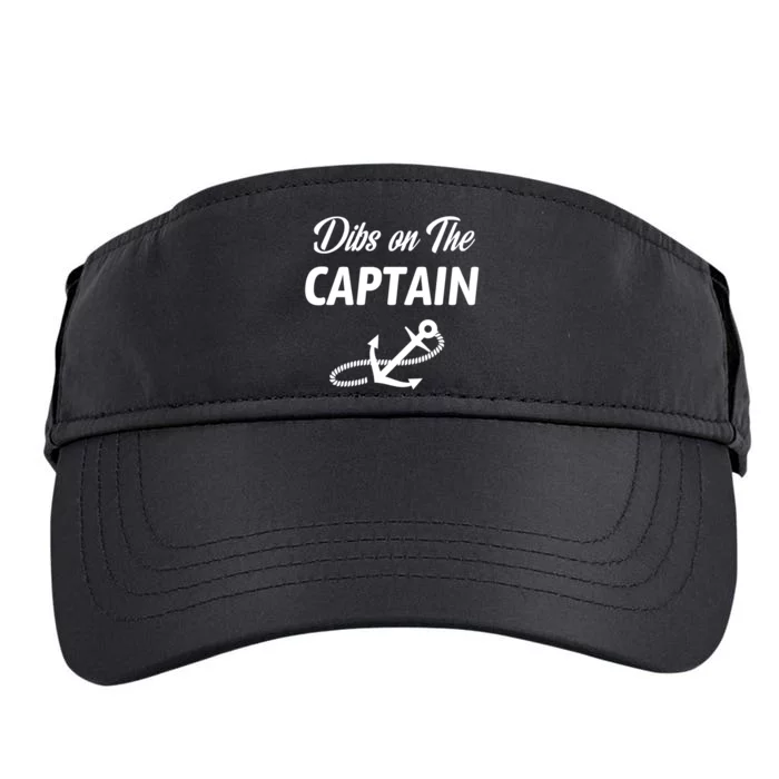 Funny Captain Wife Dibs On The Captain Adult Drive Performance Visor