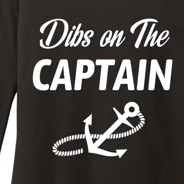 Funny Captain Wife Dibs On The Captain Womens CVC Long Sleeve Shirt