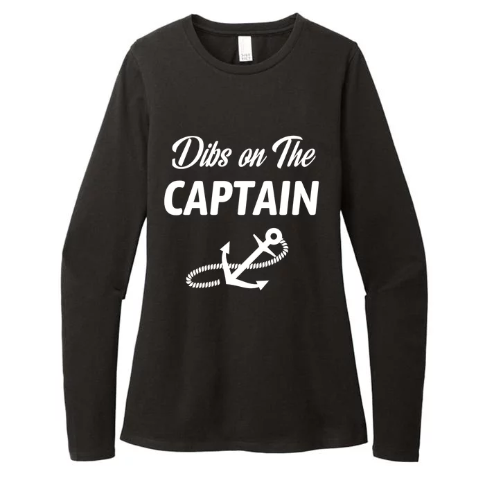 Funny Captain Wife Dibs On The Captain Womens CVC Long Sleeve Shirt