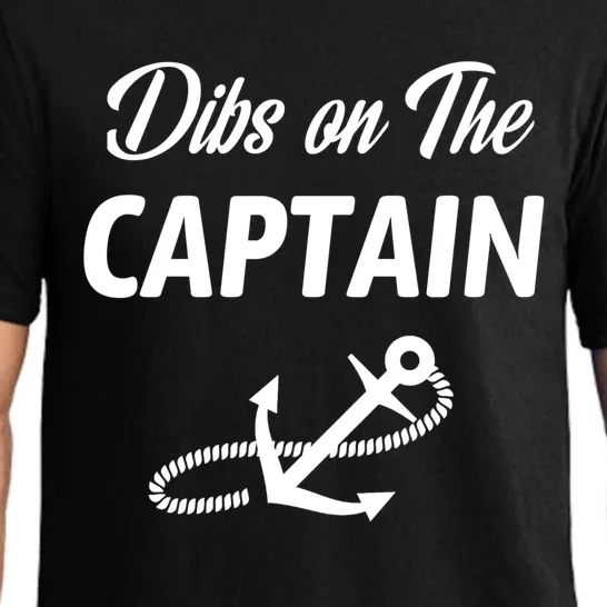 Funny Captain Wife Dibs On The Captain Pajama Set