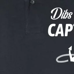 Funny Captain Wife Dibs On The Captain Softstyle Adult Sport Polo