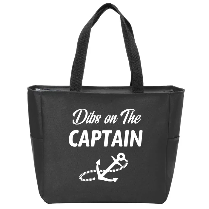 Funny Captain Wife Dibs On The Captain Zip Tote Bag