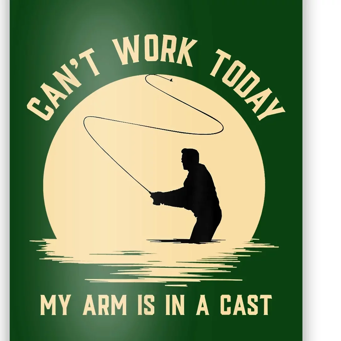 Funny Can't Work Today My Arm Is In A Cast Shirt Funny Fly Fishing Meme  Shirt Tie-Dye T-Shirt