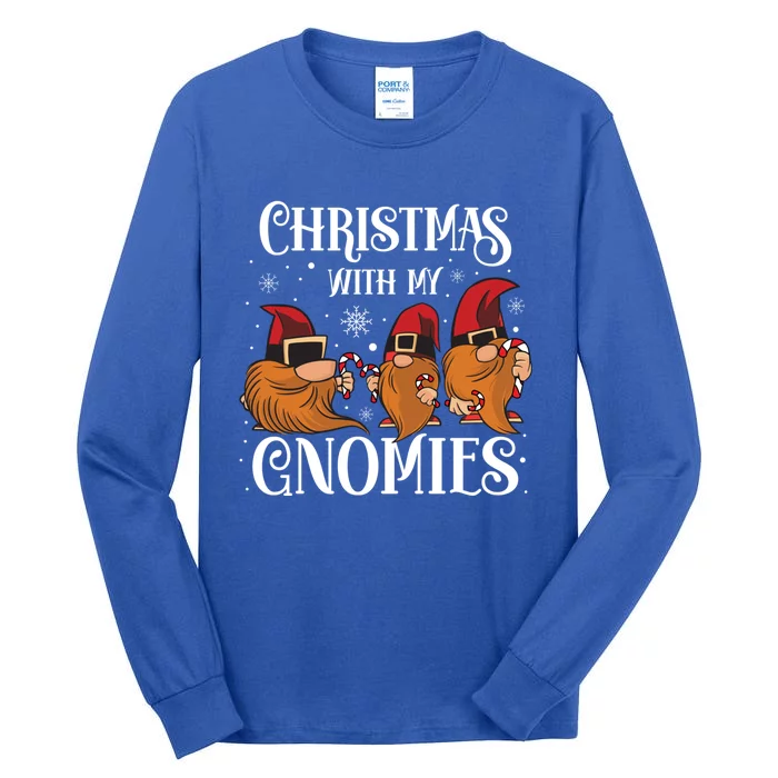 Funny Christmas With My Gnomies Meaningful Gift Tall Long Sleeve T-Shirt