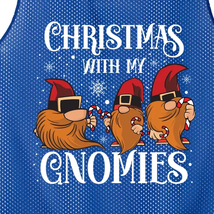 Funny Christmas With My Gnomies Meaningful Gift Mesh Reversible Basketball Jersey Tank