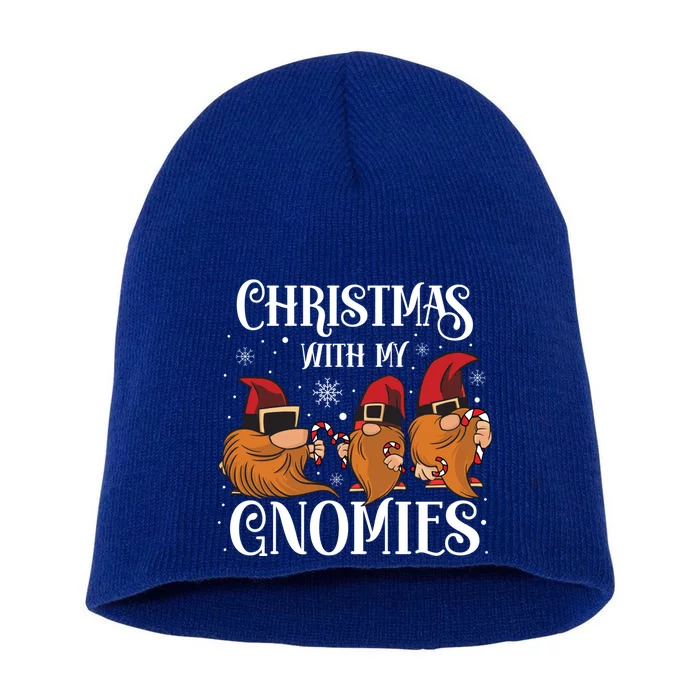 Funny Christmas With My Gnomies Meaningful Gift Short Acrylic Beanie