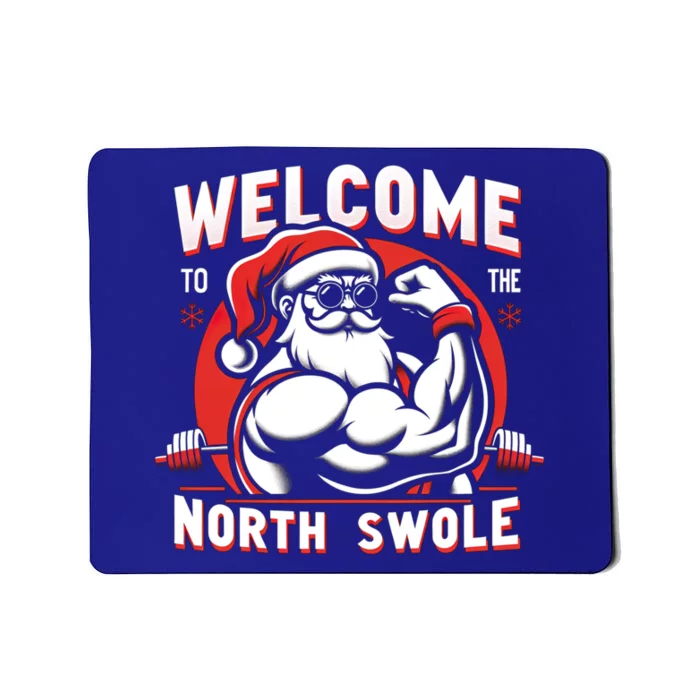 Funny Christmas Weightlifting Workout Gym North Swole Gift Mousepad