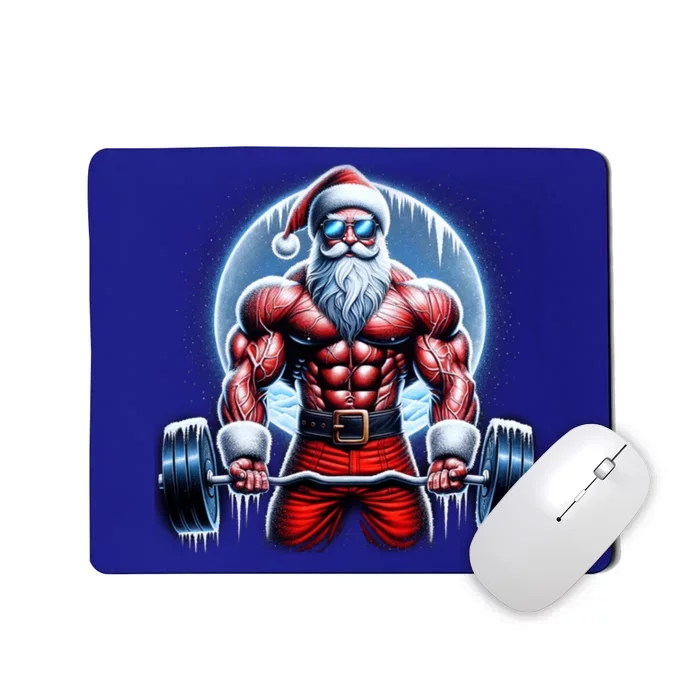 Funny Christmas Workout Deadlift Santa Weightlifting Meaningful Gift Mousepad