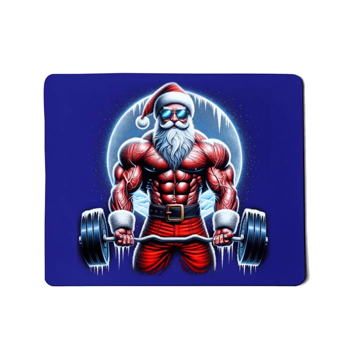 Funny Christmas Workout Deadlift Santa Weightlifting Meaningful Gift Mousepad