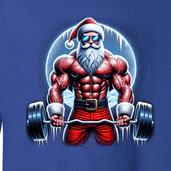 Funny Christmas Workout Deadlift Santa Weightlifting Meaningful Gift Toddler Sweatshirt