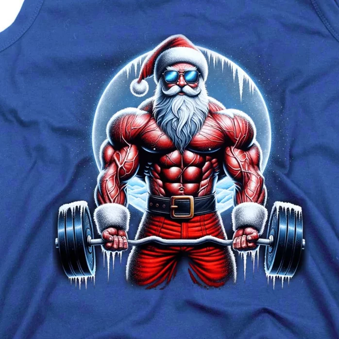 Funny Christmas Workout Deadlift Santa Weightlifting Meaningful Gift Tank Top