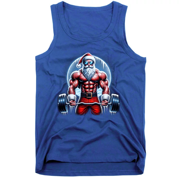 Funny Christmas Workout Deadlift Santa Weightlifting Meaningful Gift Tank Top