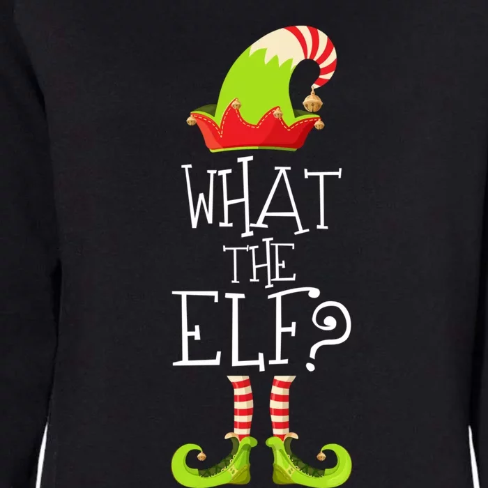 Funny Christmas What The Elf Gift Womens California Wash Sweatshirt