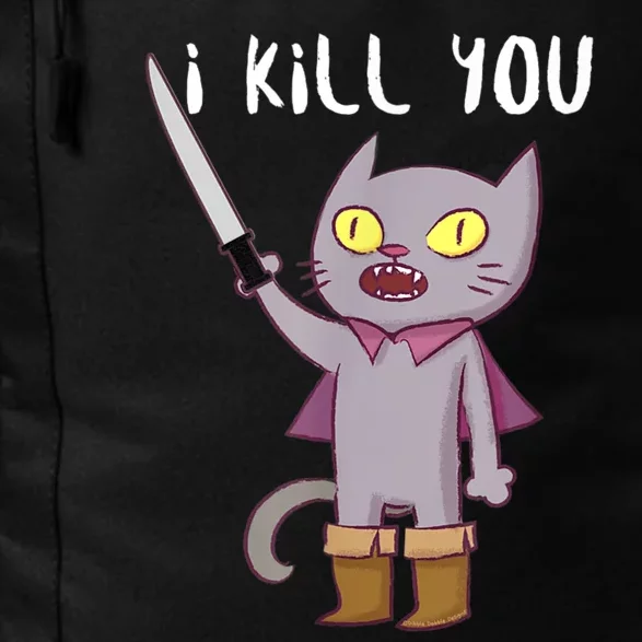 Funny Cat With Knife Cat Lovers Daily Commute Backpack