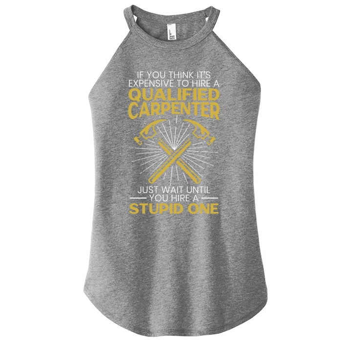 Funny Carpenter Woodworking Wood Whisperer Carpentry Gift Women’s Perfect Tri Rocker Tank