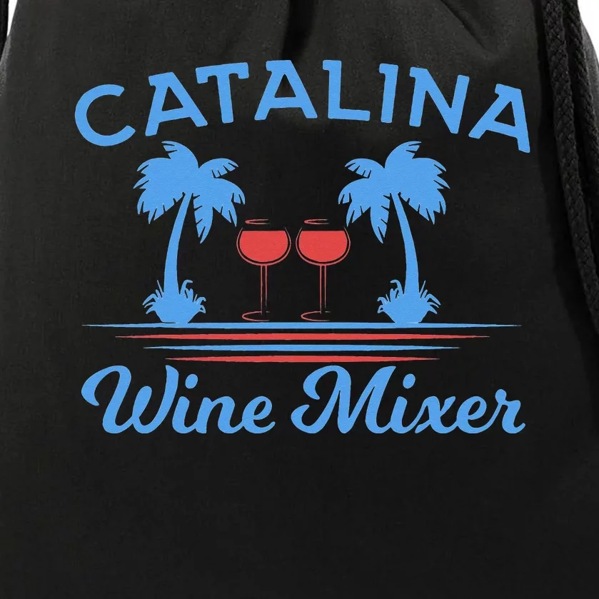 Funny Catalina Wine Mixer Party Drawstring Bag