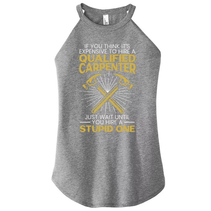 Funny Carpenter Woodworking Wood Whisperer Carpentry Funny Gift Women’s Perfect Tri Rocker Tank