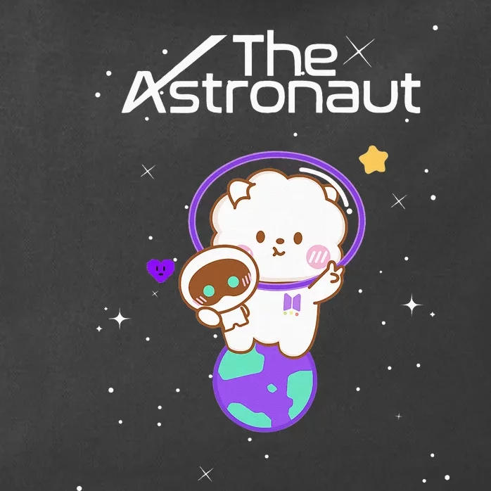 Funny Cute Wootteo Jin the Astronaut K-Pop Zip Tote Bag