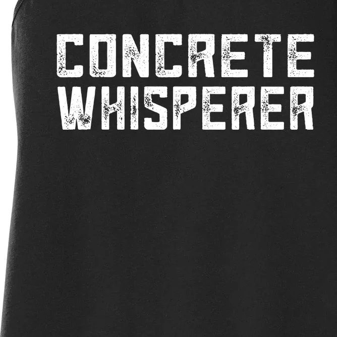 Funny Concrete Worker Construction Worker Gag Pun Women's Racerback Tank