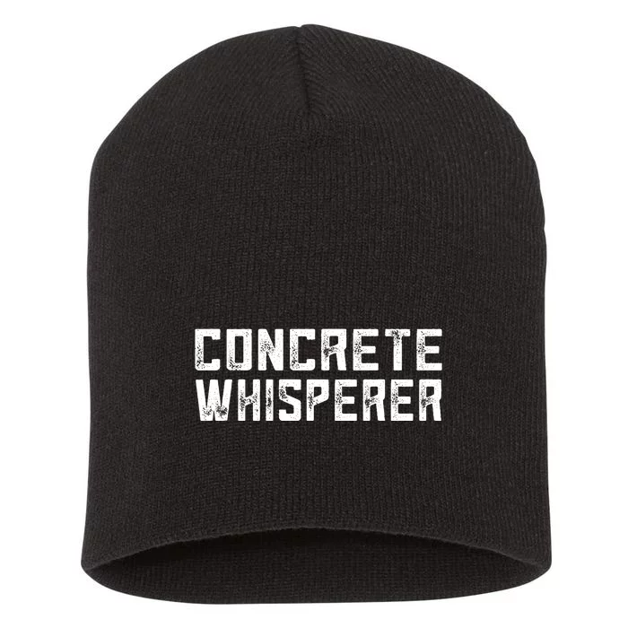 Funny Concrete Worker Construction Worker Gag Pun Short Acrylic Beanie