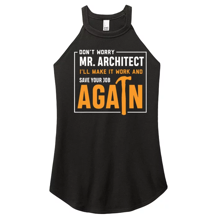 Funny Construction Worker Builder Gift Women’s Perfect Tri Rocker Tank