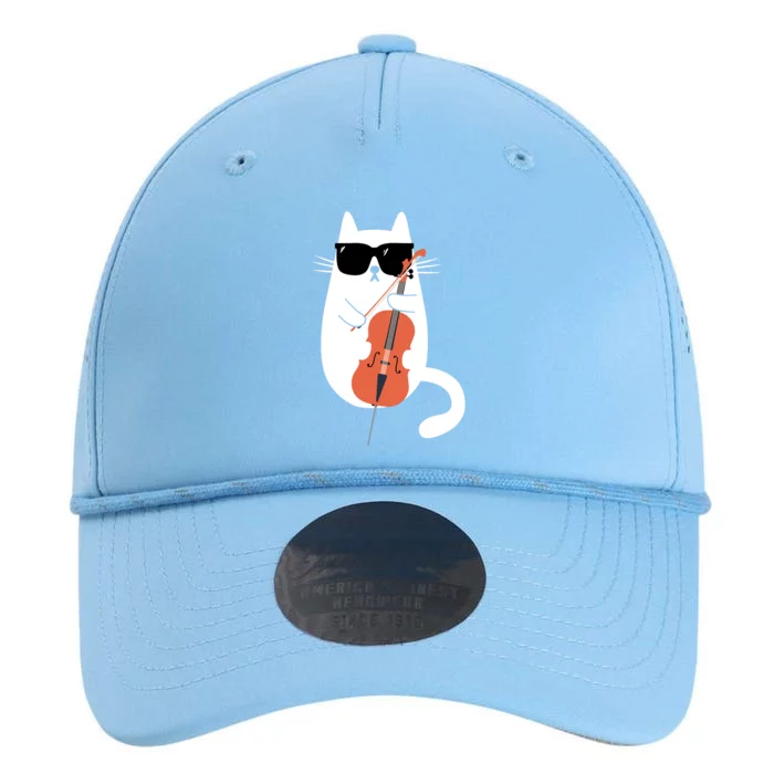 Funny Cat Wearing Sunglasses Playing Cello Cellist Musician Performance The Dyno Cap