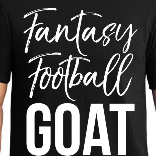 Fantasy Championship Winner Items Gift Fantasy Football Goat Great Gift Pajama Set