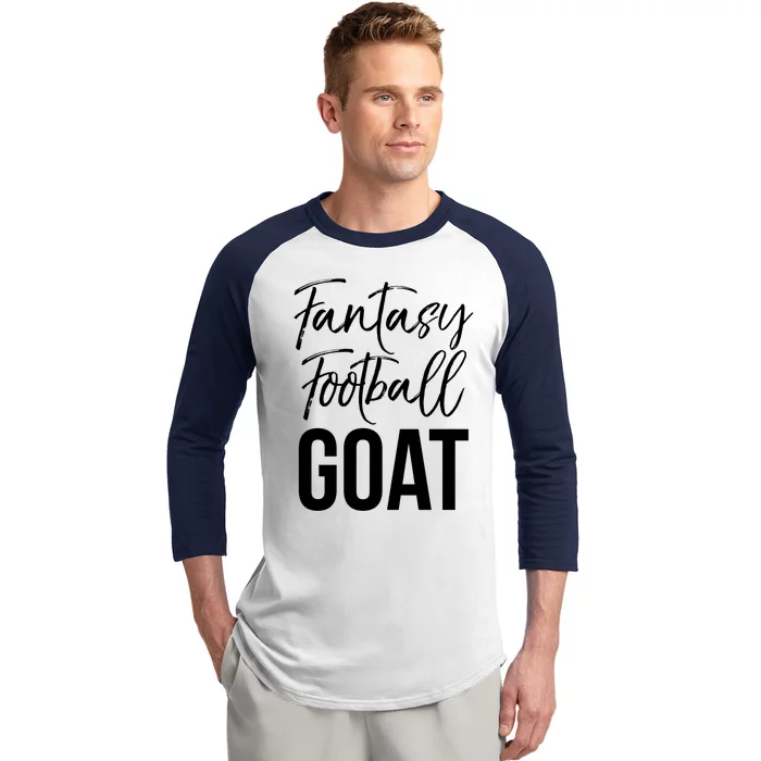 Fantasy Championship Winner Items Gift Fantasy Football Goat Great Gift Baseball Sleeve Shirt