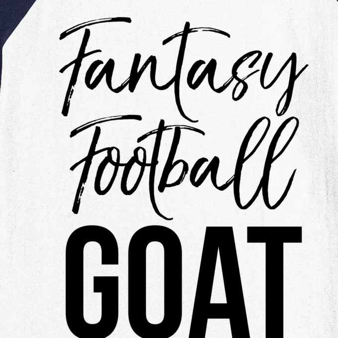 Fantasy Championship Winner Items Gift Fantasy Football Goat Great Gift Baseball Sleeve Shirt