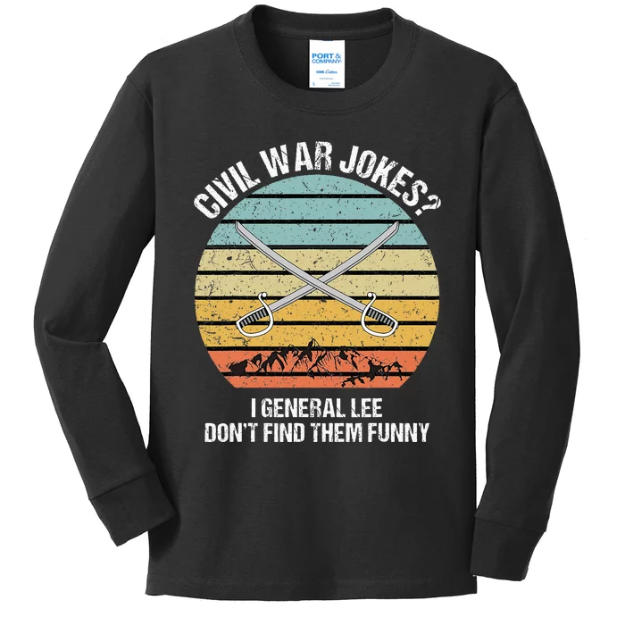 Funny Civil War For History Teachers & History Buffs Kids Long Sleeve Shirt