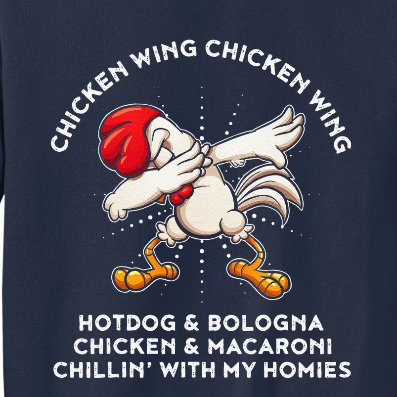 Funny Chicken Wing Song Lyric Hot Dog Bologna Macaroni Gift Sweatshirt