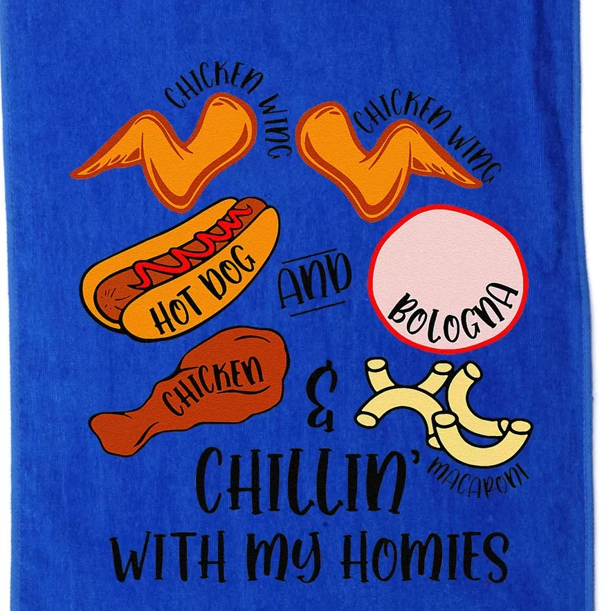 Funny Chicken Wing Song Lyric Hot Dog Bologna Macaroni Platinum Collection Golf Towel