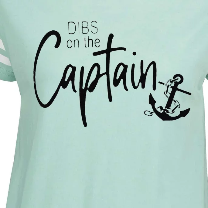 Funny Captain Wife Dibs On The Captain Enza Ladies Jersey Football T-Shirt