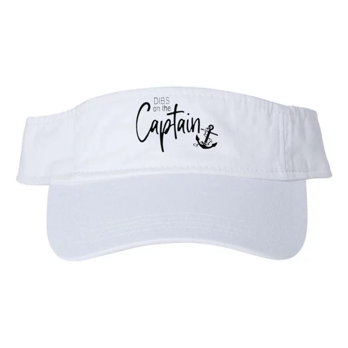 Funny Captain Wife Dibs On The Captain Valucap Bio-Washed Visor