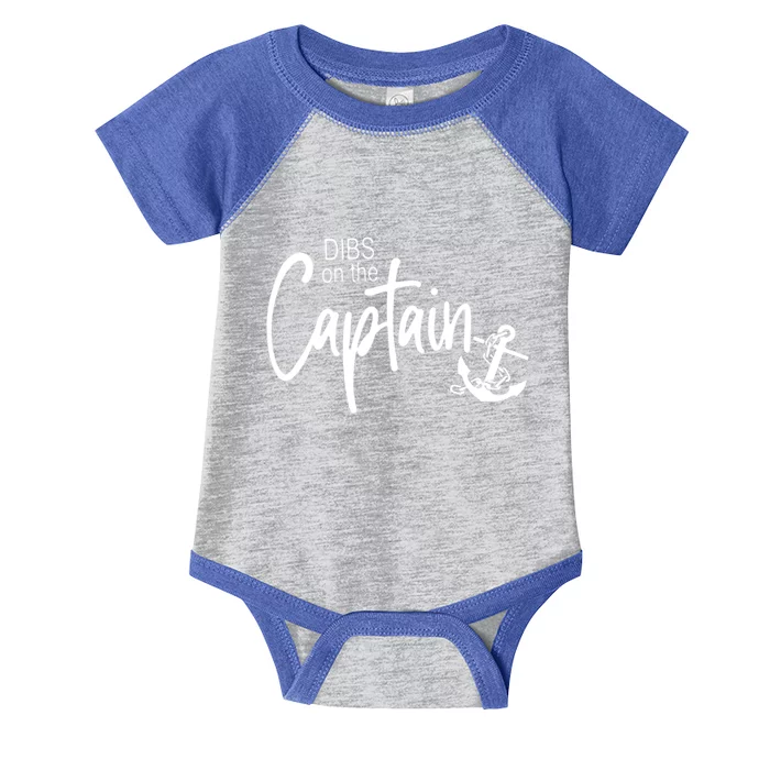 Funny Captain Wife Dibs On The Captain Infant Baby Jersey Bodysuit